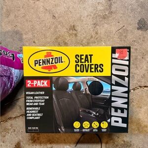 Pennzoil Black Seat Covers 2-Pack
